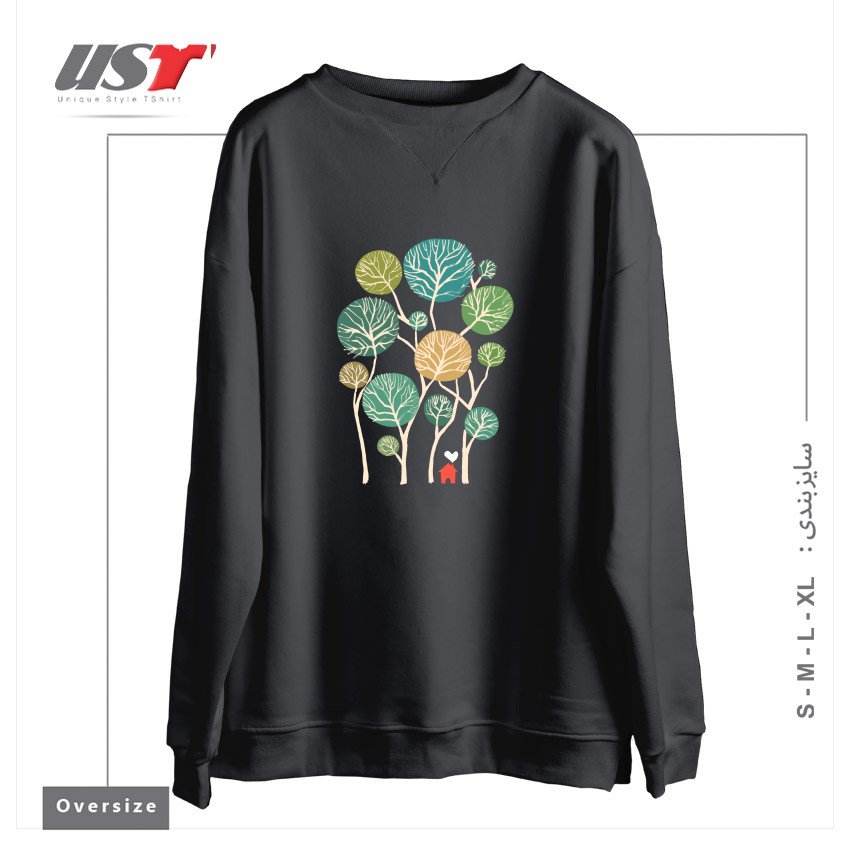 سوییشرت اورسایز طرح HERMITAGE