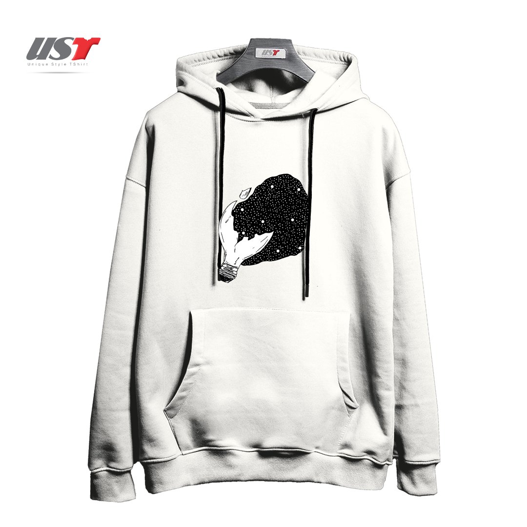 طرح INJURED هودی اورسایزرنگ سفید