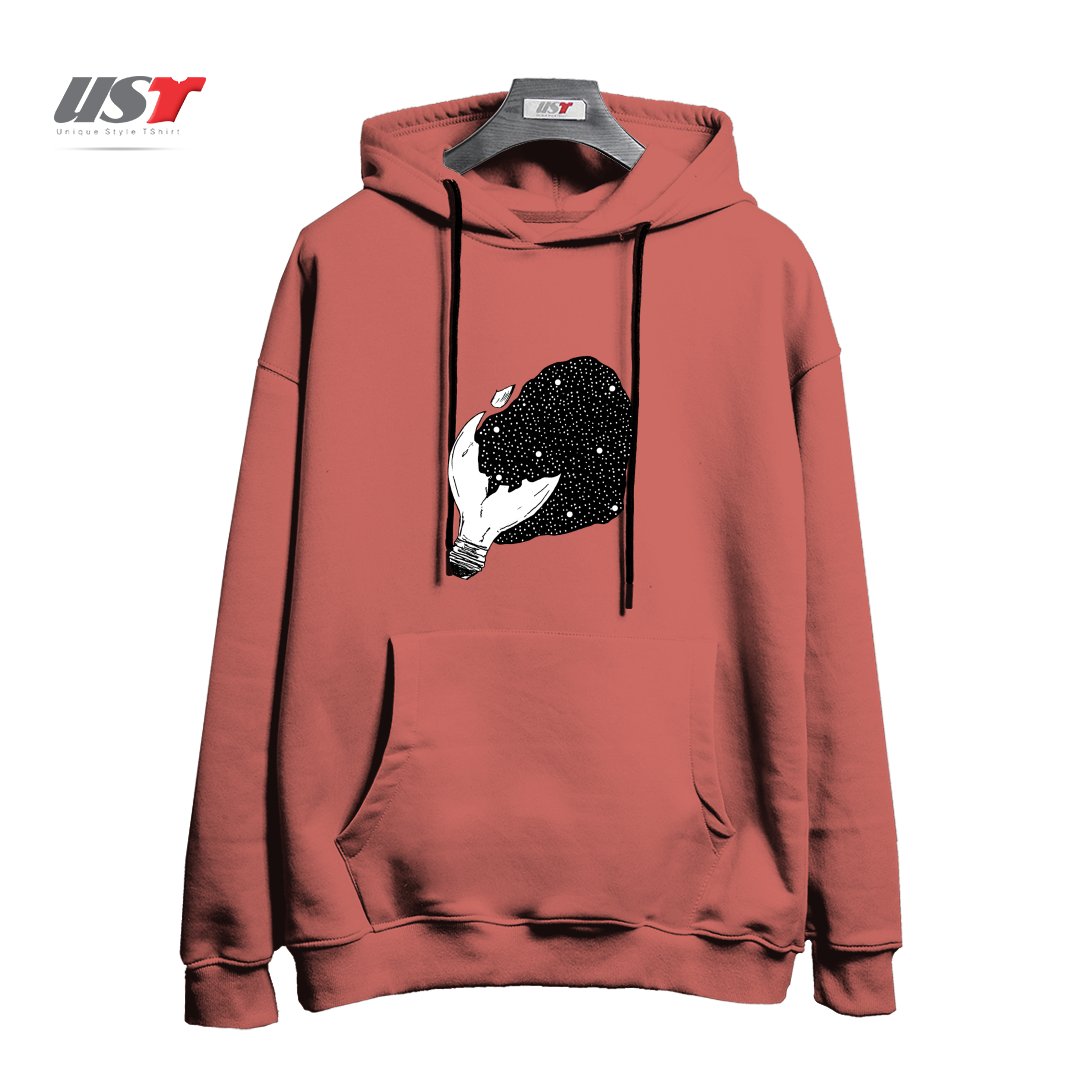 طرح INJURED هودی اورسایزرنگ آجری