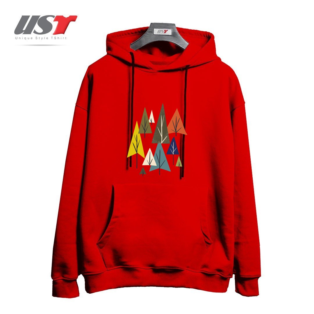 هودی اورسایز طرح MULTICOLOR PINES