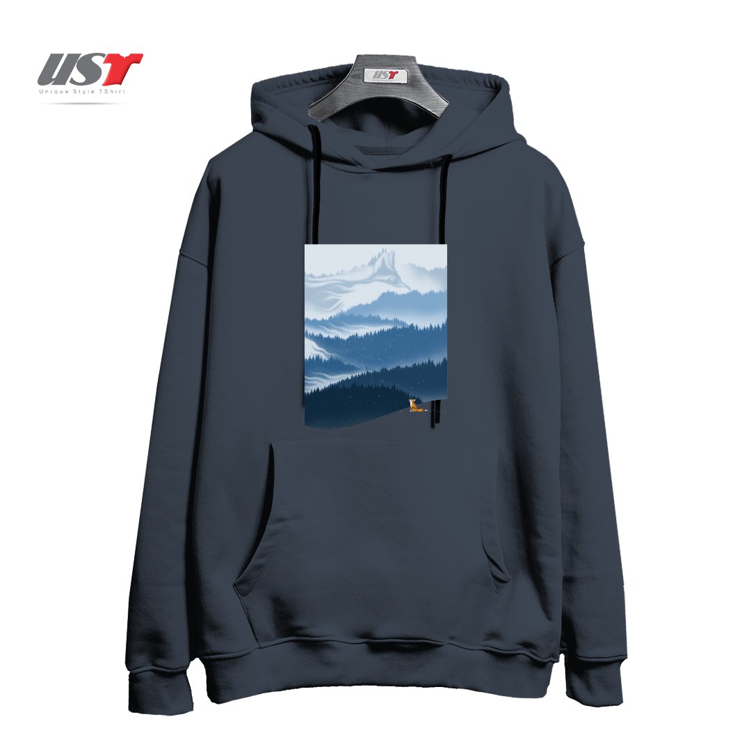 طرح MOUNTAIN SPIRIT هودی اورسایزرنگ دودی