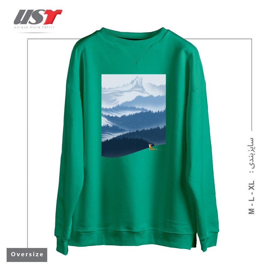 سوییشرت اورسایز طرح MOUNTAIN SPIRIT