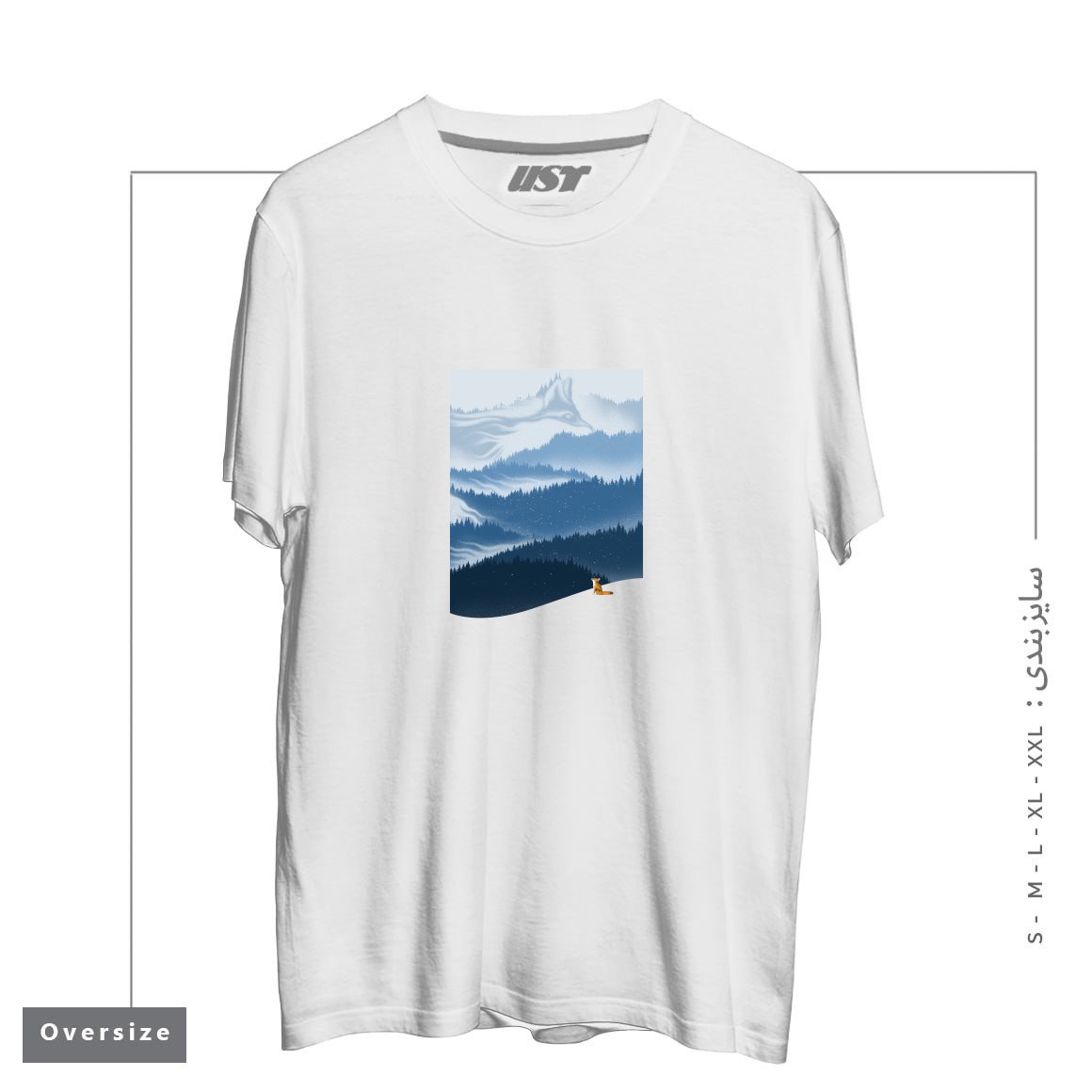 تیشرت اورسایز طرح MOUNTAIN SPIRIT