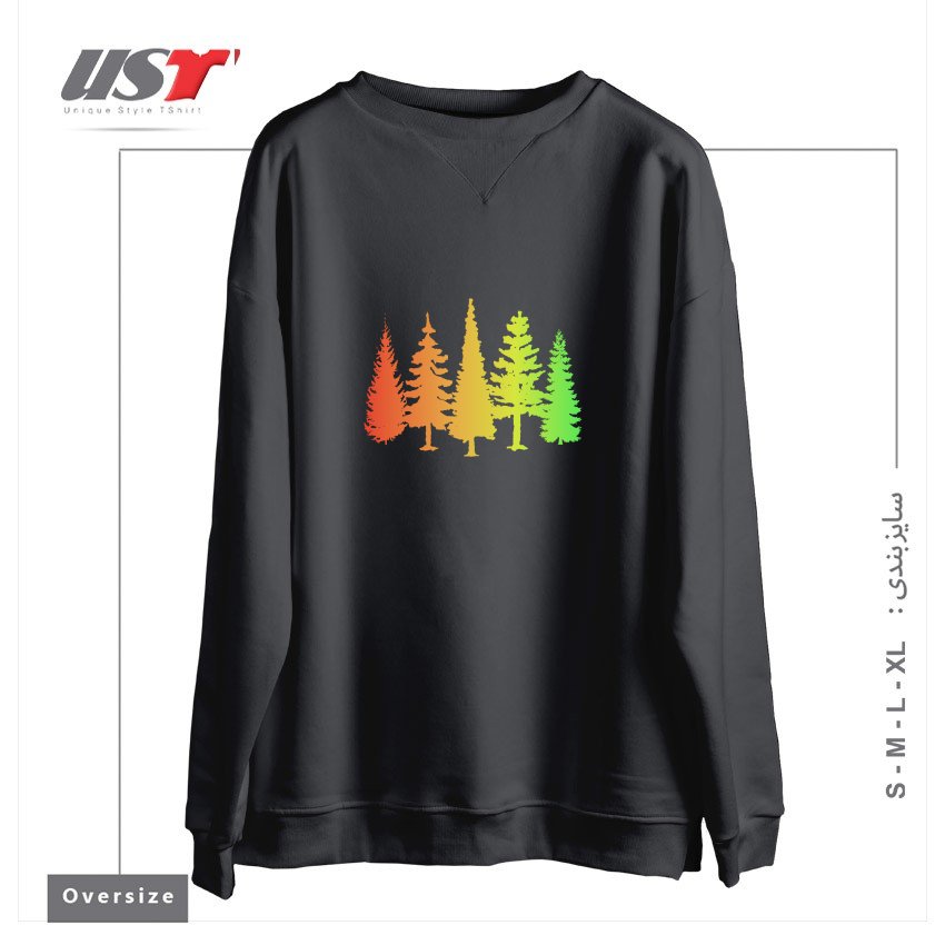 سوییشرت اورسایز طرح NATURE IS AWESOME