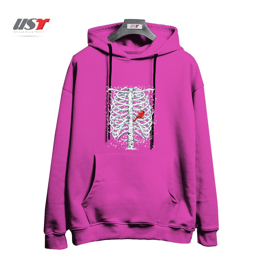 طرح RIB & BIRCH هودی اورسایزرنگ صورتی