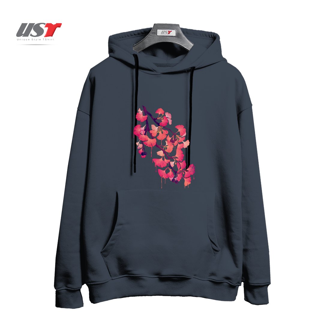 طرح O, GINKGO هودی اورسایزرنگ دودی