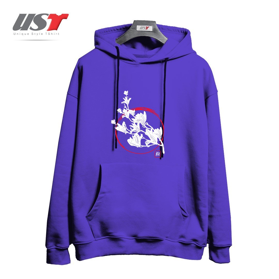 طرح SAKURA-2 هودی اورسایزرنگ بنفش