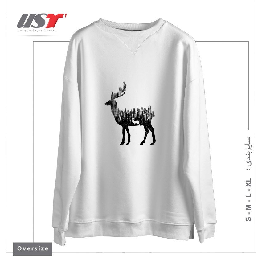 سوییشرت اورسایز طرح THE DEER