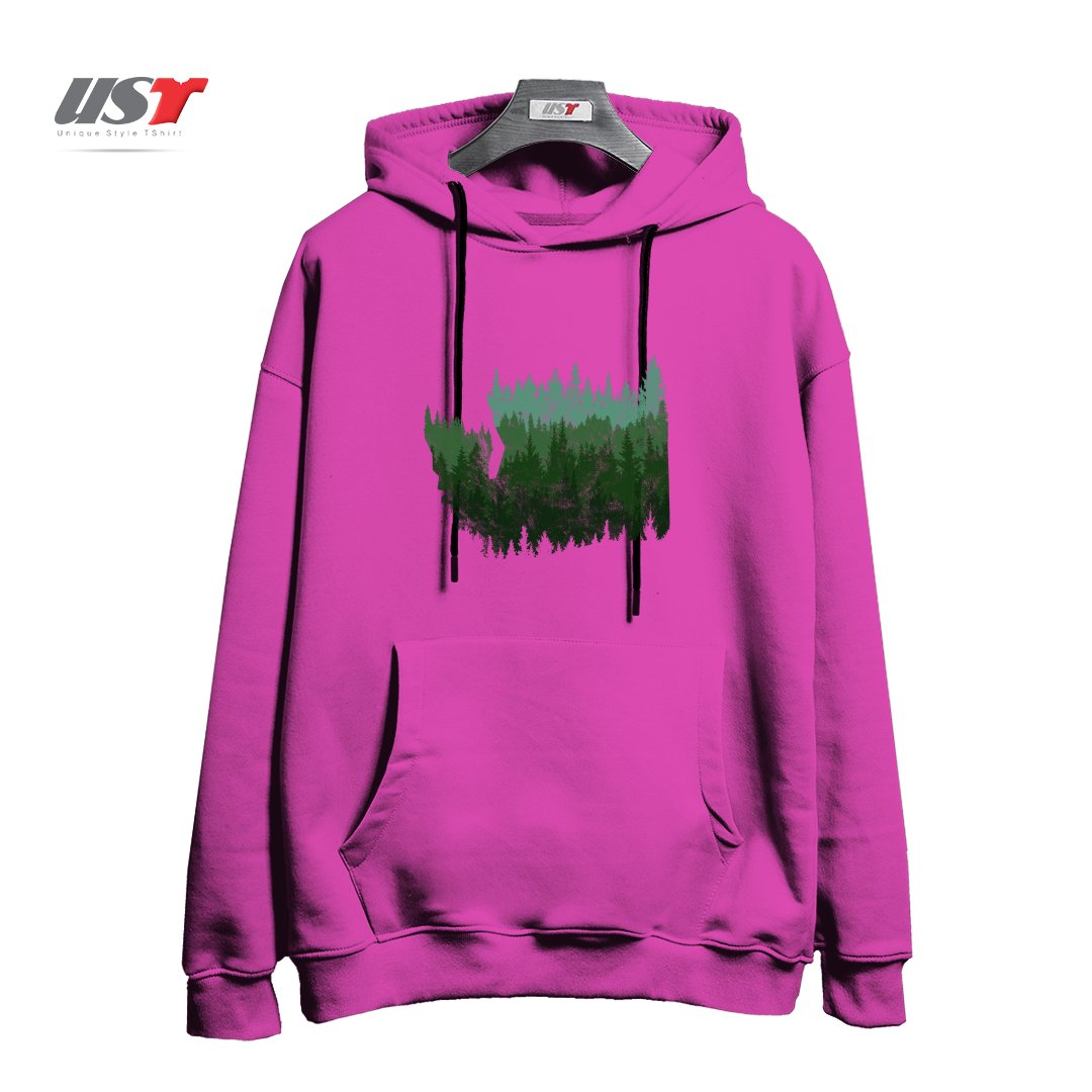 طرح THE WASHINGTON ESCAPE هودی اورسایزرنگ صورتی