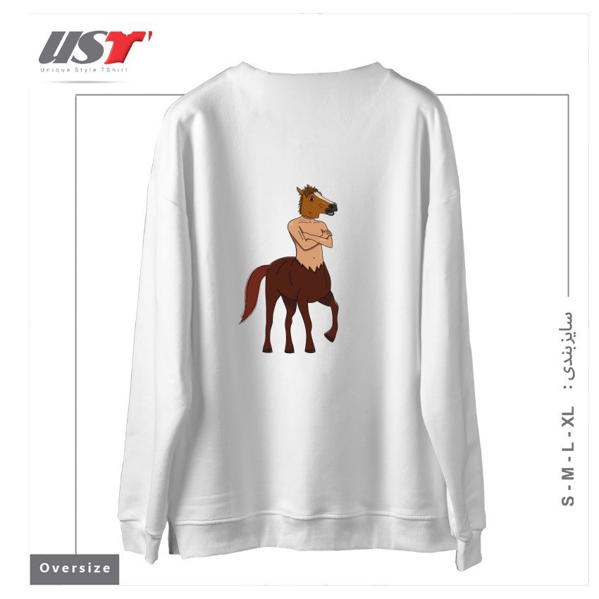 طرح IT'S NOT A PHASE, MOM سوییشرت اورسایزرنگ سفید