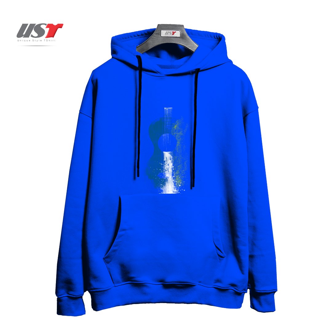 طرح BLUES هودی اورسایزرنگ آبی شالی