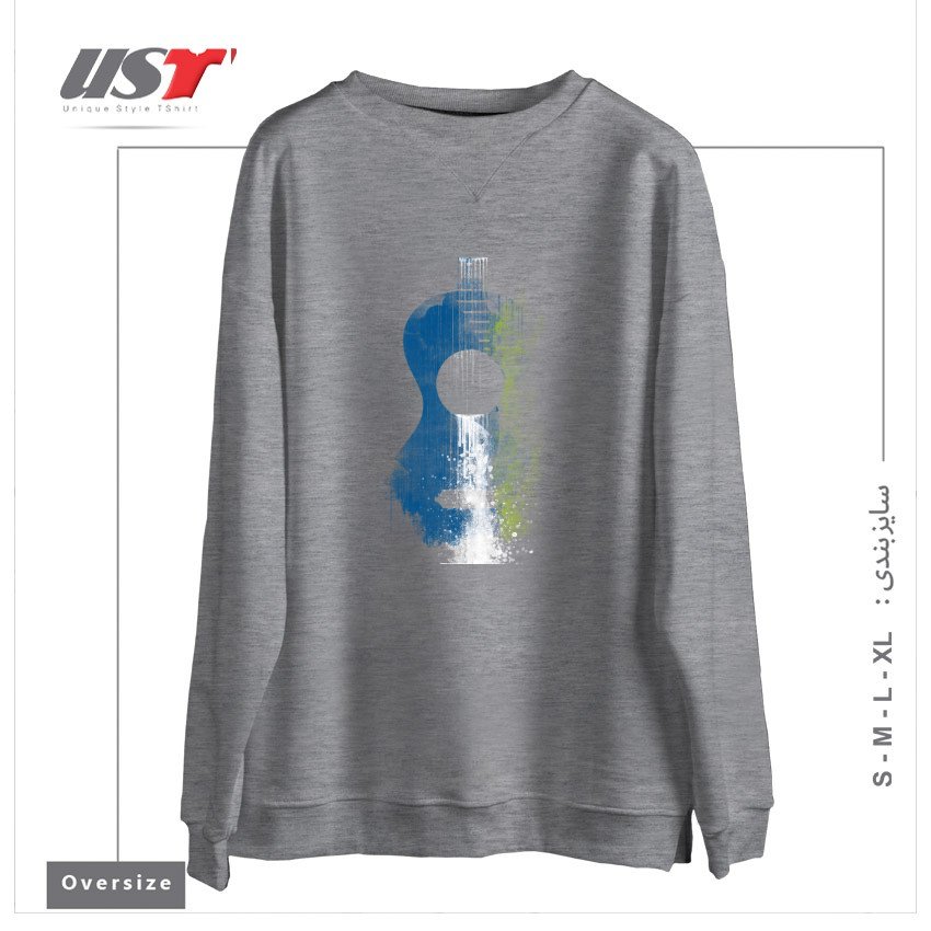 سوییشرت اورسایز طرح BLUES