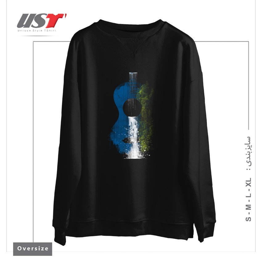 سوییشرت اورسایز طرح BLUES