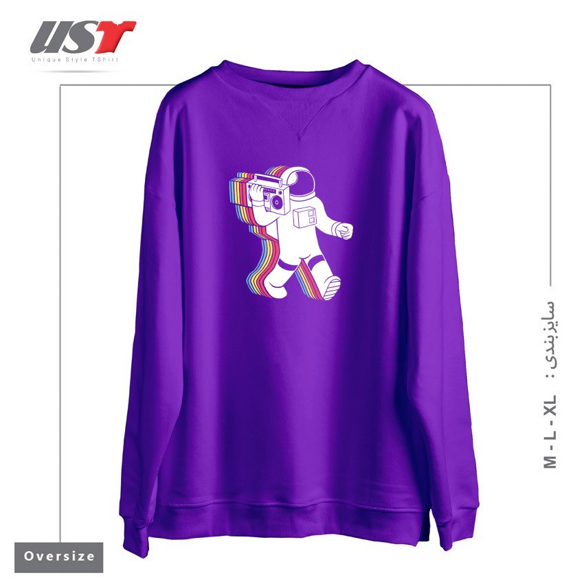 طرح FUNKALICIOUSFUNKALICIOUS سوییشرت اورسایزرنگ بنفش