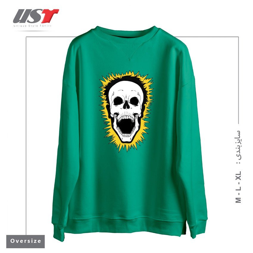 طرح JOLT سوییشرت اورسایزرنگ سبز سدری