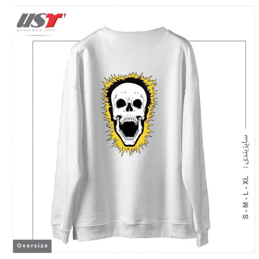 طرح JOLT سوییشرت اورسایزرنگ سفید