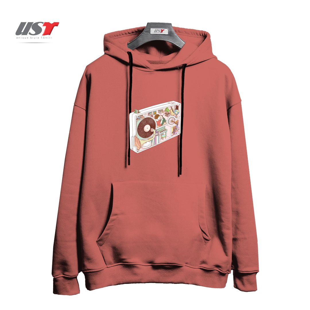 طرح INSIDE ANALOG2 هودی اورسایزرنگ آجری