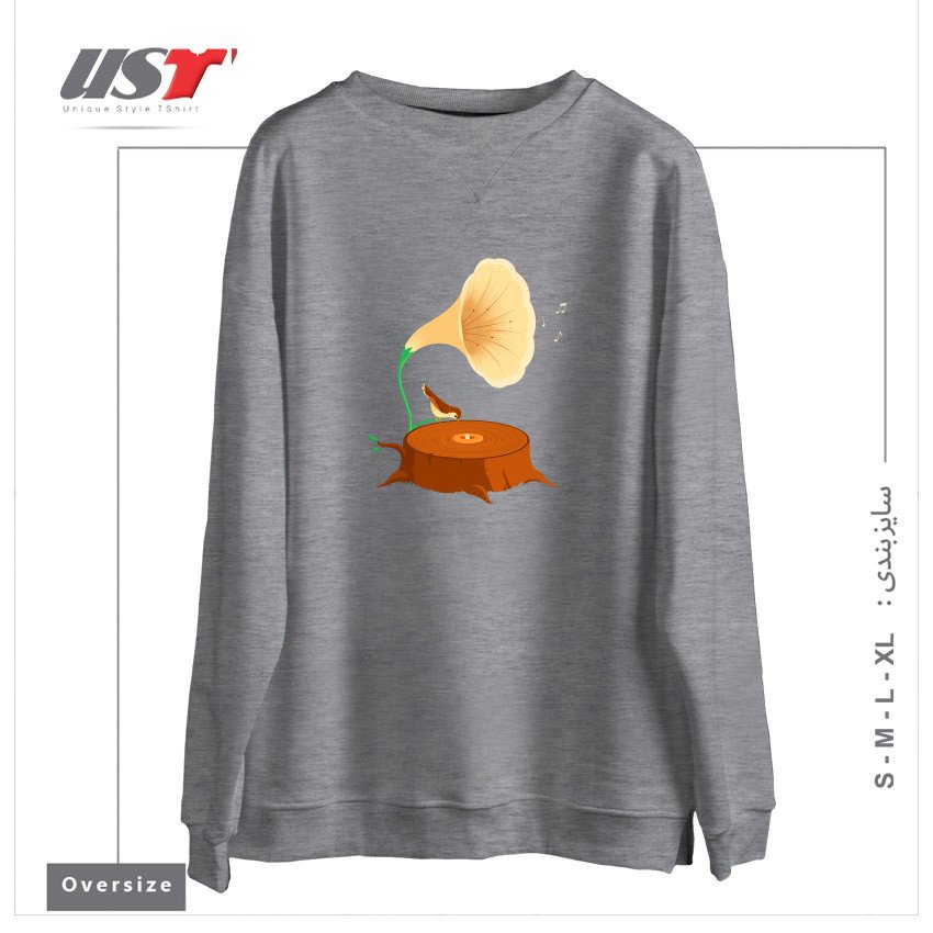 سوییشرت اورسایز طرح LISTEN TO MOTHER NATURE