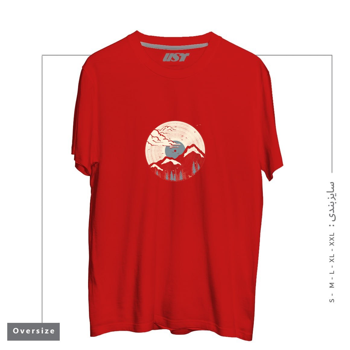 طرح MTN LP... (BLUE VARIANT) تیشرت اورسایزرنگ قرمز