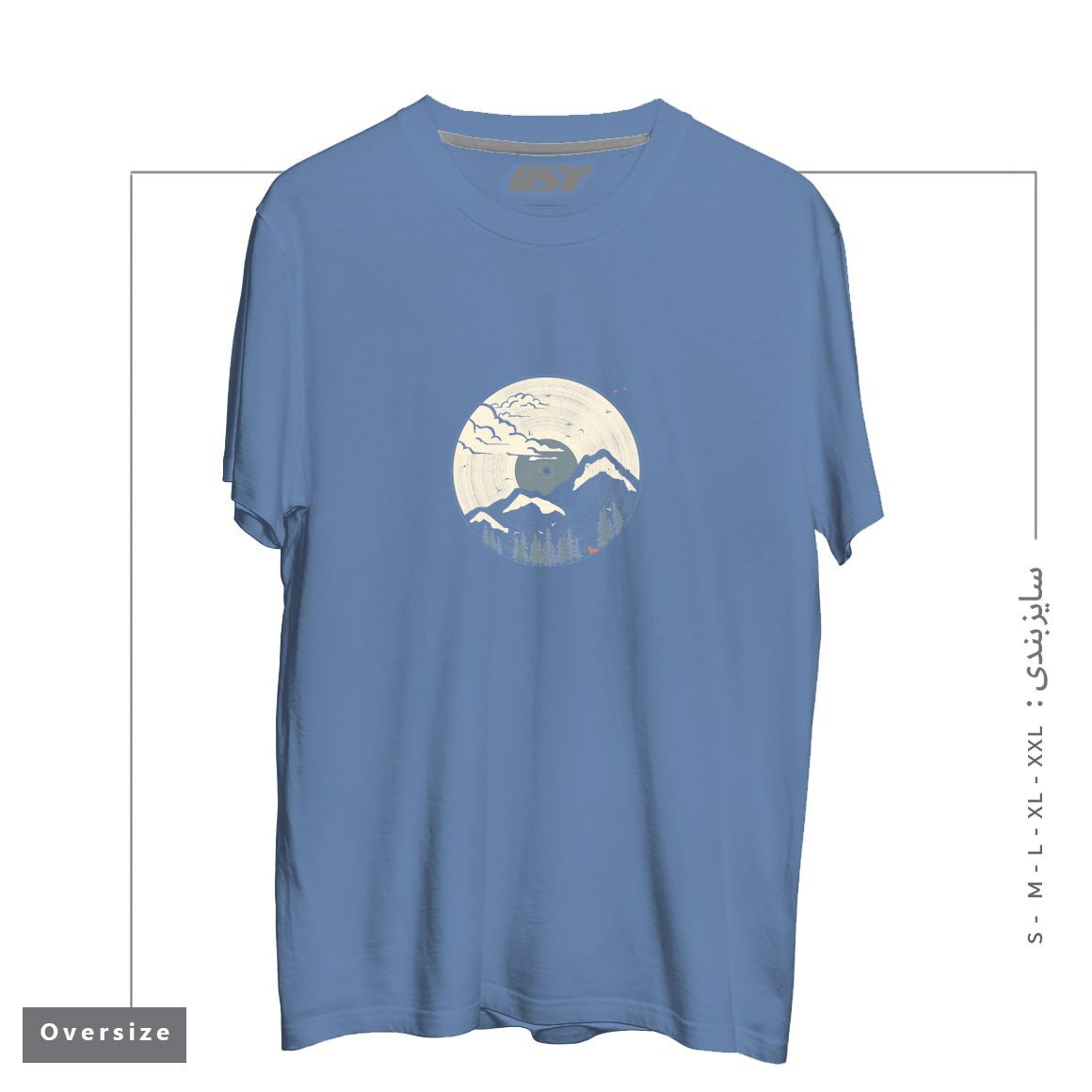 طرح MTN LP... (BLUE VARIANT) تیشرت اورسایزرنگ آبی نفتی