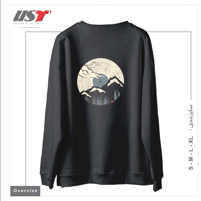 طرح MTN LP... (BLUE VARIANT) سوییشرت اورسایزرنگ دودی