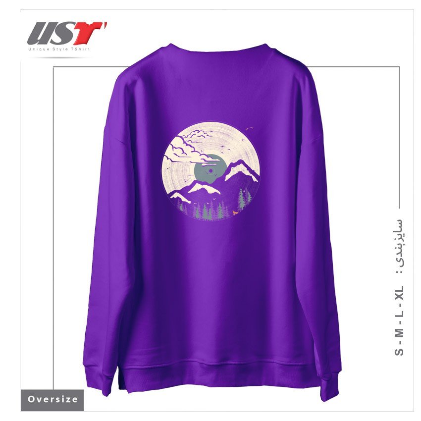 طرح MTN LP... (BLUE VARIANT) سوییشرت اورسایزرنگ بنفش