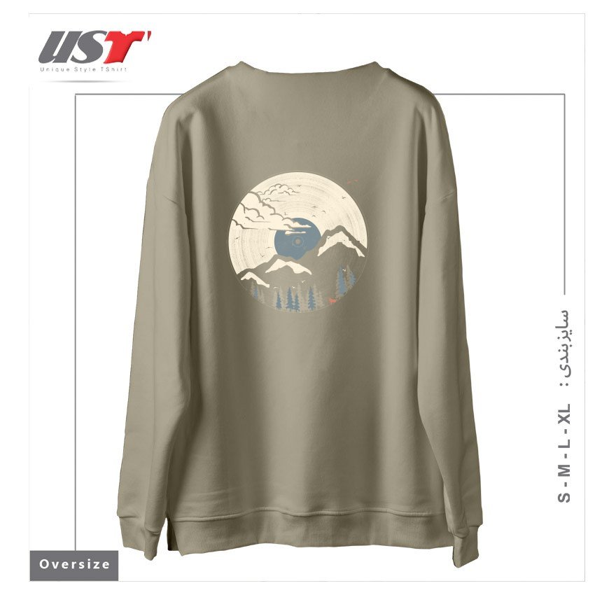 طرح MTN LP... (BLUE VARIANT) سوییشرت اورسایزرنگ نخودی