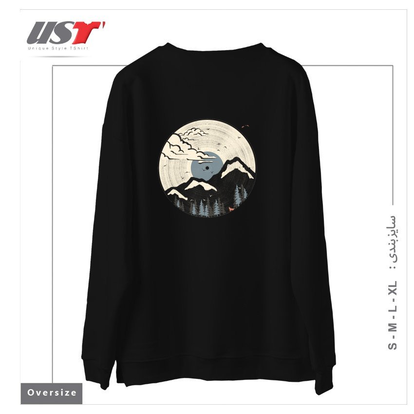 طرح MTN LP... (BLUE VARIANT) سوییشرت اورسایزرنگ مشکی