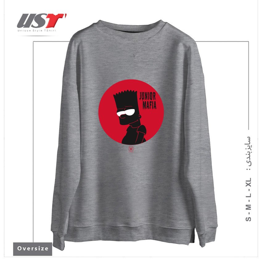سوییشرت اورسایز طرح JUNIOR MAFIA