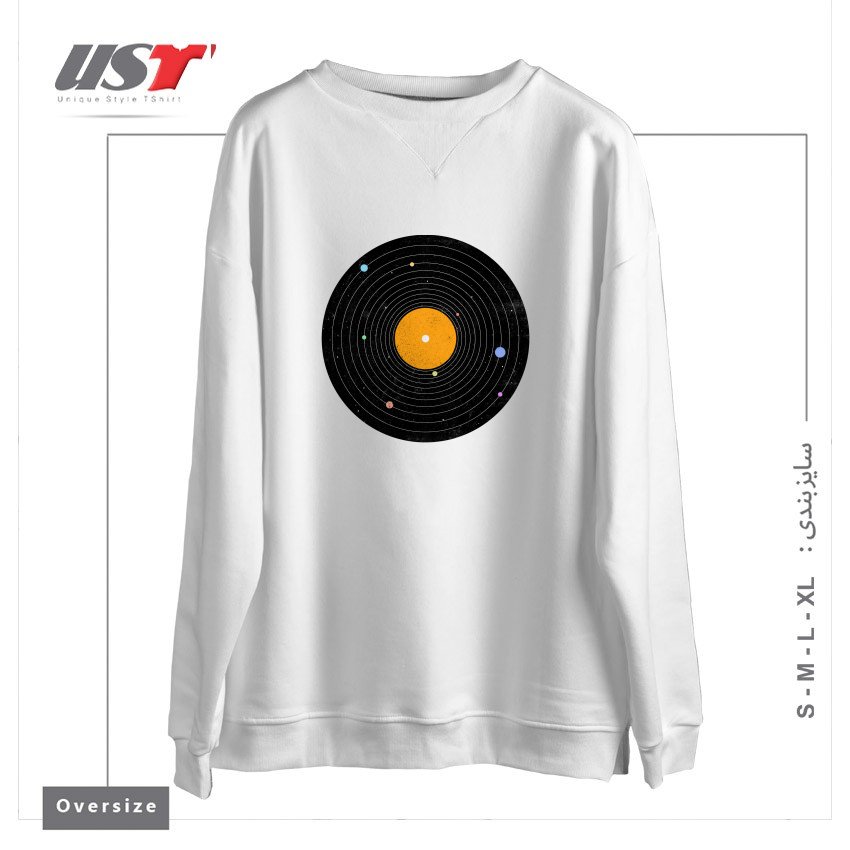 سوییشرت اورسایز طرح SPACE SOUNDS