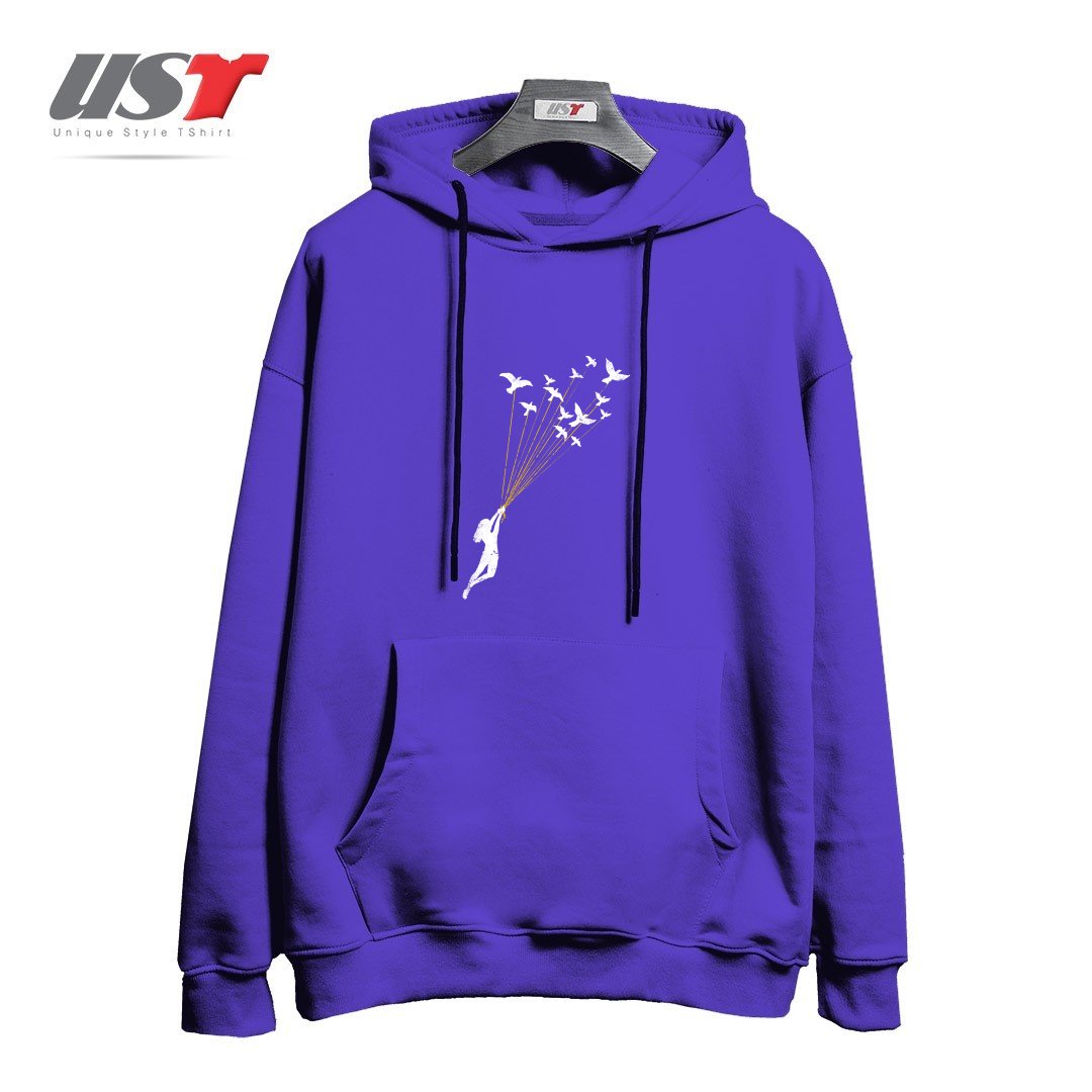 طرح JUST BELIEVE IN YOUR DREAM هودی اورسایزرنگ بنفش