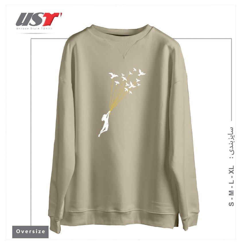 سوییشرت اورسایز طرح JUST BELIEVE IN YOUR DREAM