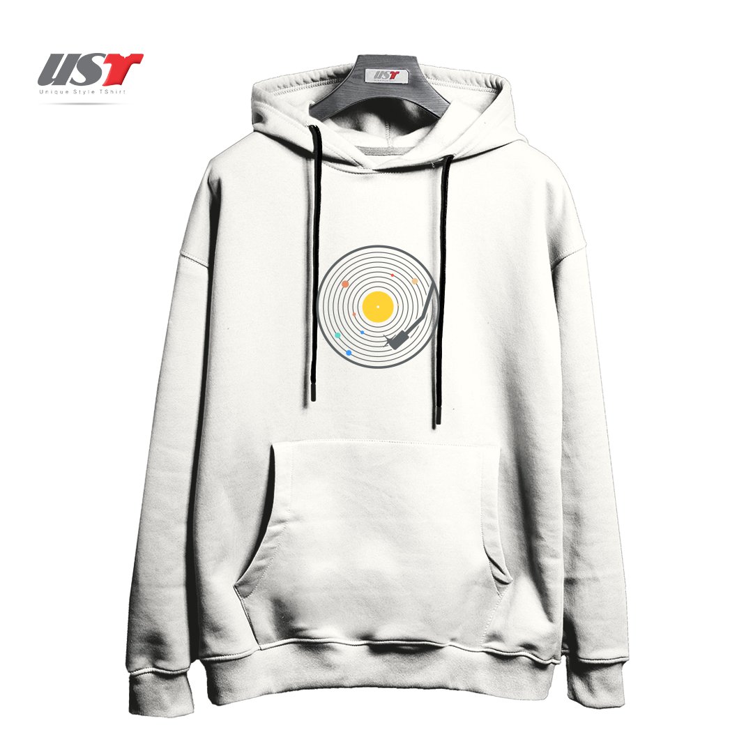 هودی اورسایز طرح THE VINYL SYSTEM (COLOUR)