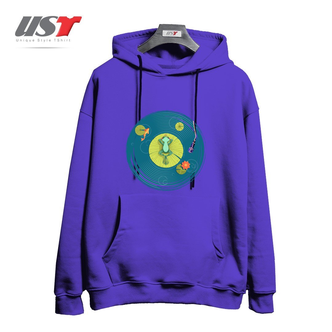 طرح RELAX1 هودی اورسایزرنگ بنفش