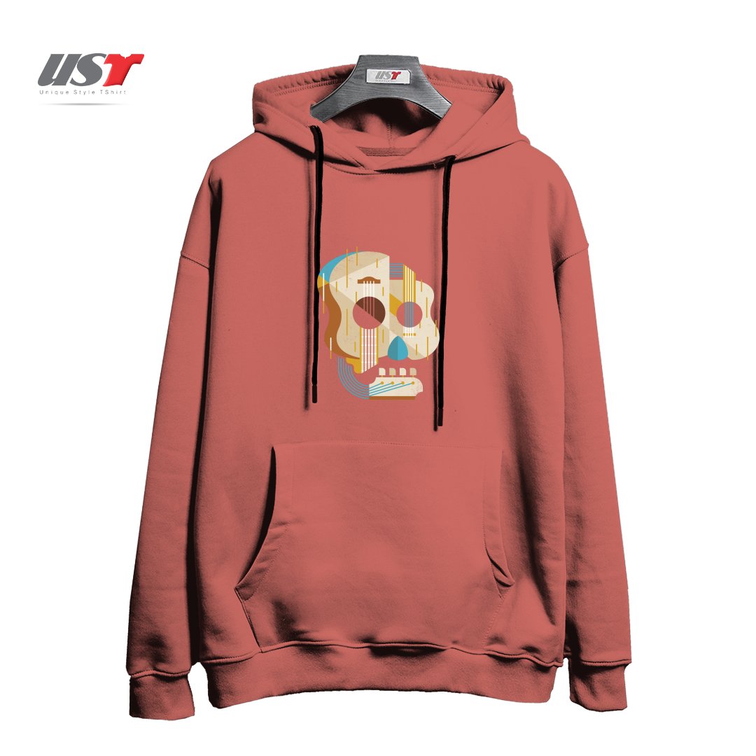 طرح THE VINYL SYSTEM (COLOUR)1 هودی اورسایزرنگ آجری