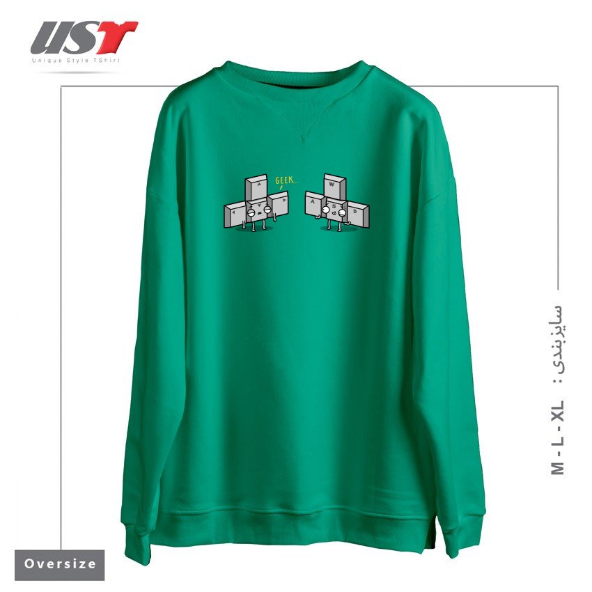 سوییشرت اورسایز طرح GEEKY KEYS!