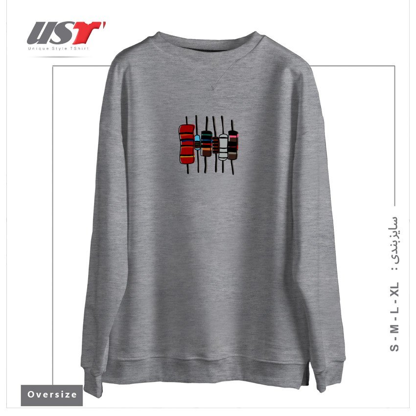 سوییشرت اورسایز طرح RESISTORS - COLOR