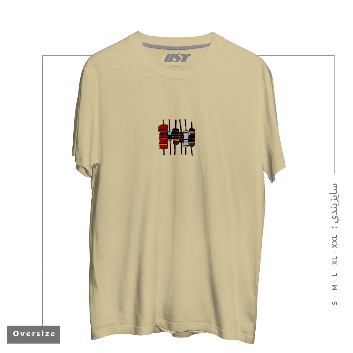 تیشرت اورسایز طرح RESISTORS - COLOR