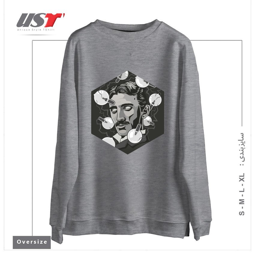 سوییشرت اورسایز طرح TESLA