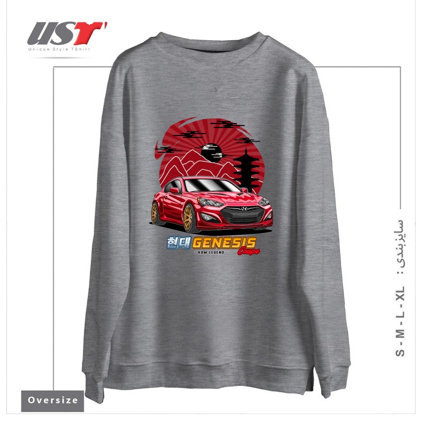 سوییشرت اورسایز طرح KDM STREET RACING HYUNDAI GENESIS COUPE