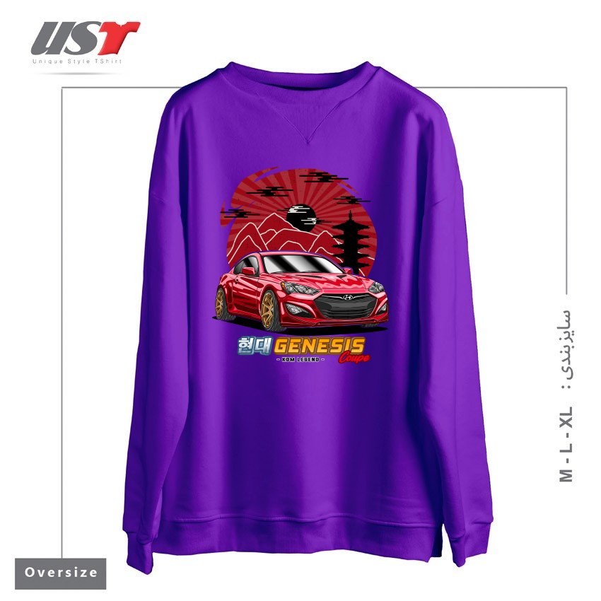 سوییشرت اورسایز طرح KDM STREET RACING HYUNDAI GENESIS COUPE