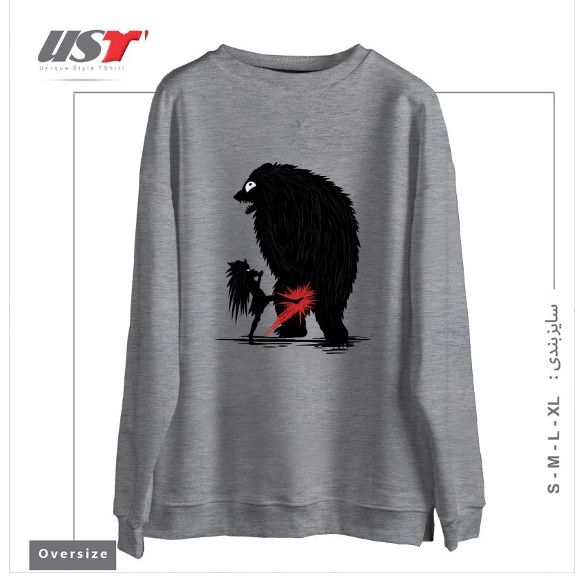 سوییشرت اورسایز طرح BEAR KICK1