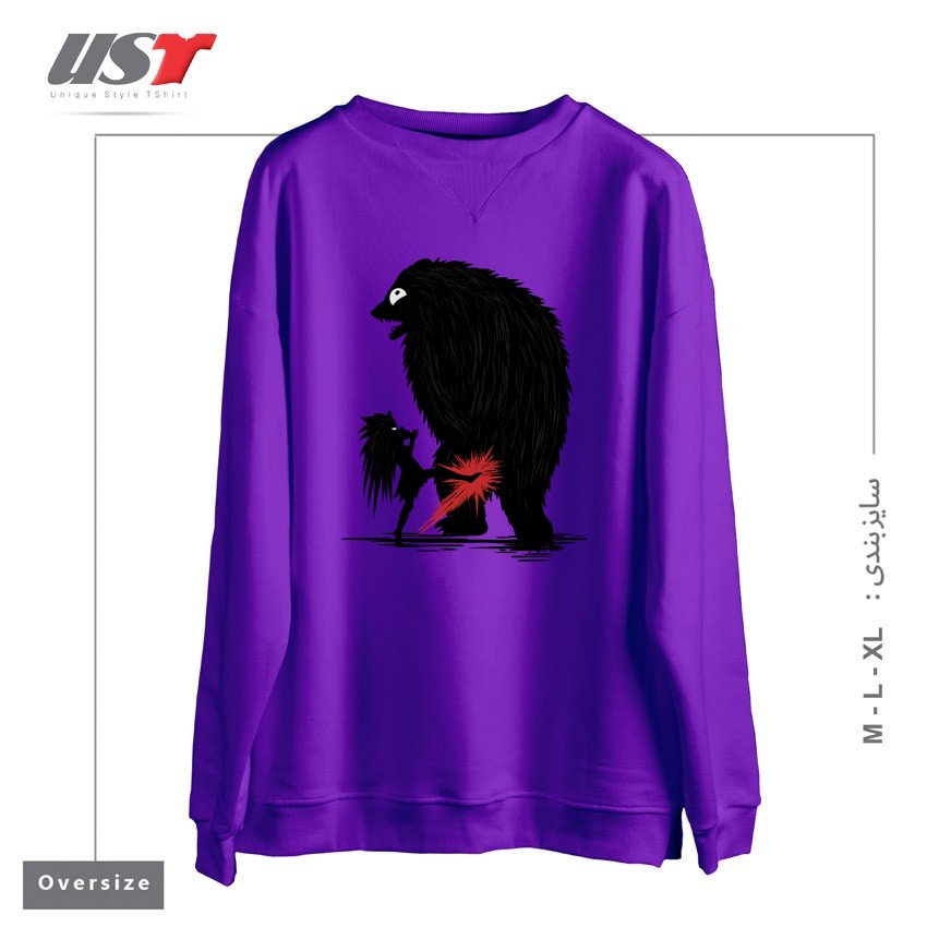 سوییشرت اورسایز طرح BEAR KICK1