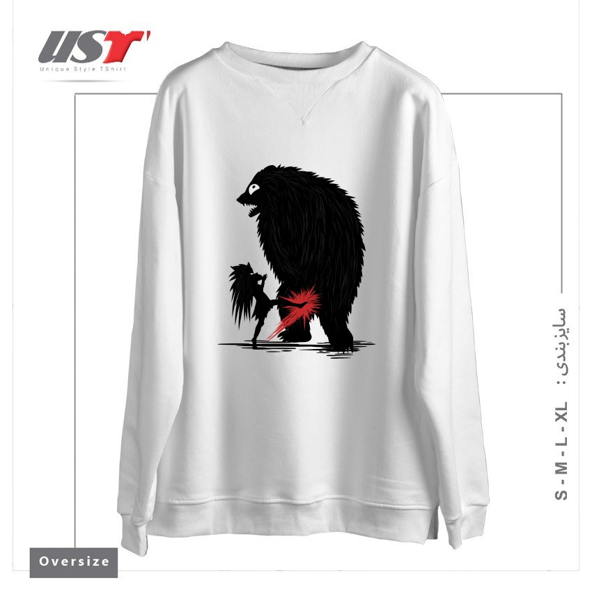 سوییشرت اورسایز طرح BEAR KICK1