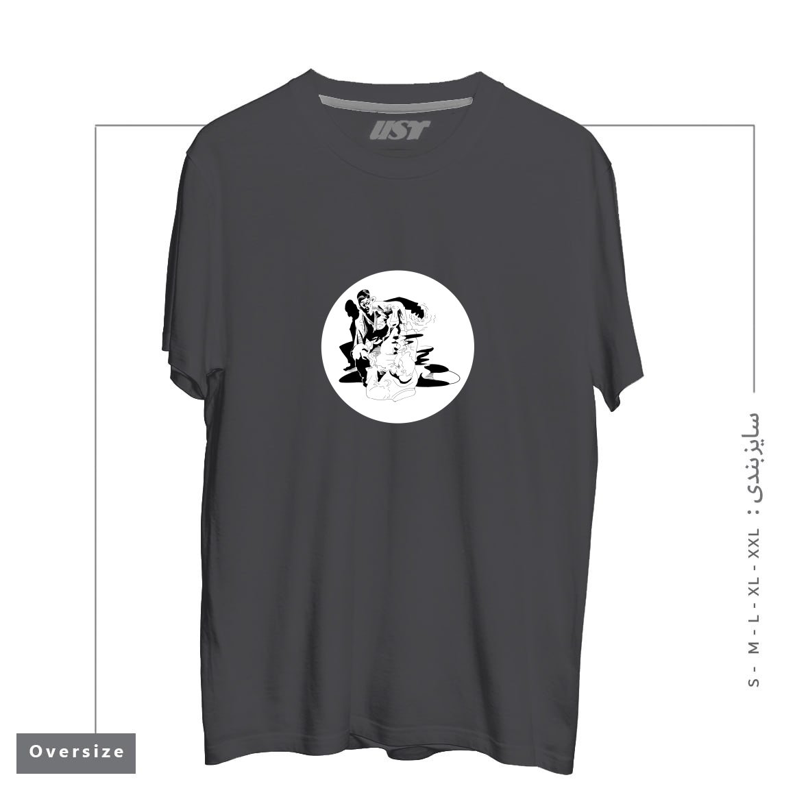 تیشرت اورسایز طرح BJJ SHADOW FIGHT