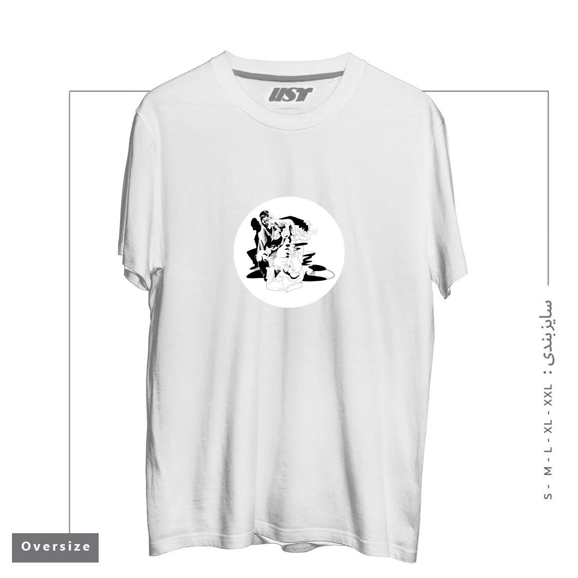 تیشرت اورسایز طرح BJJ SHADOW FIGHT