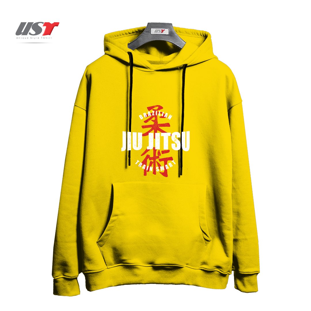 هودی اورسایز طرح JIU JITSU  TRAIN SMART