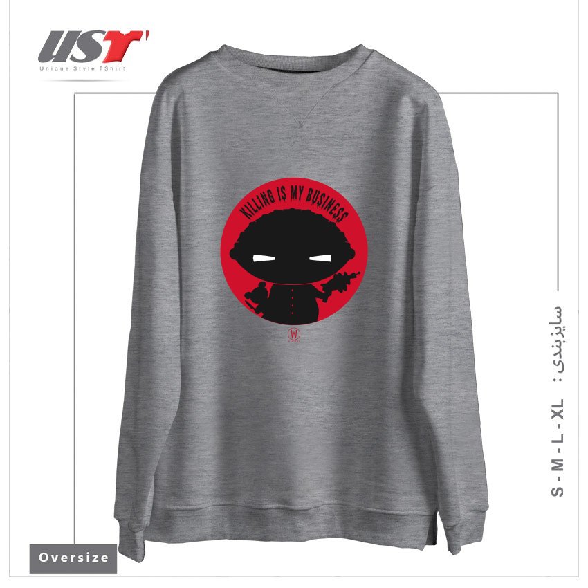 سوییشرت اورسایز طرح KILLING IS MY BUSINESS
