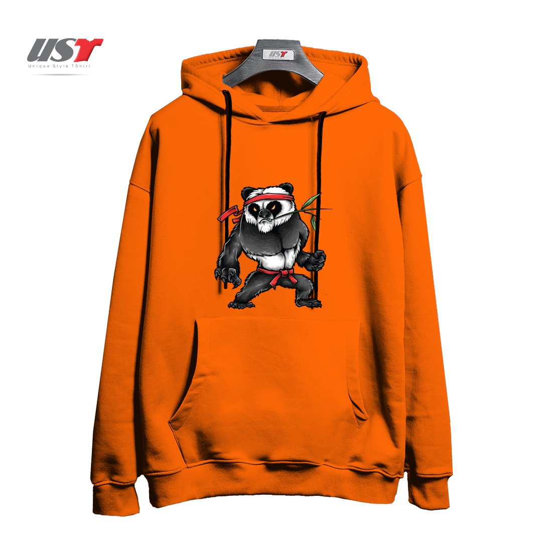 طرح KUNGFU PANDA هودی اورسایزرنگ نارنجی