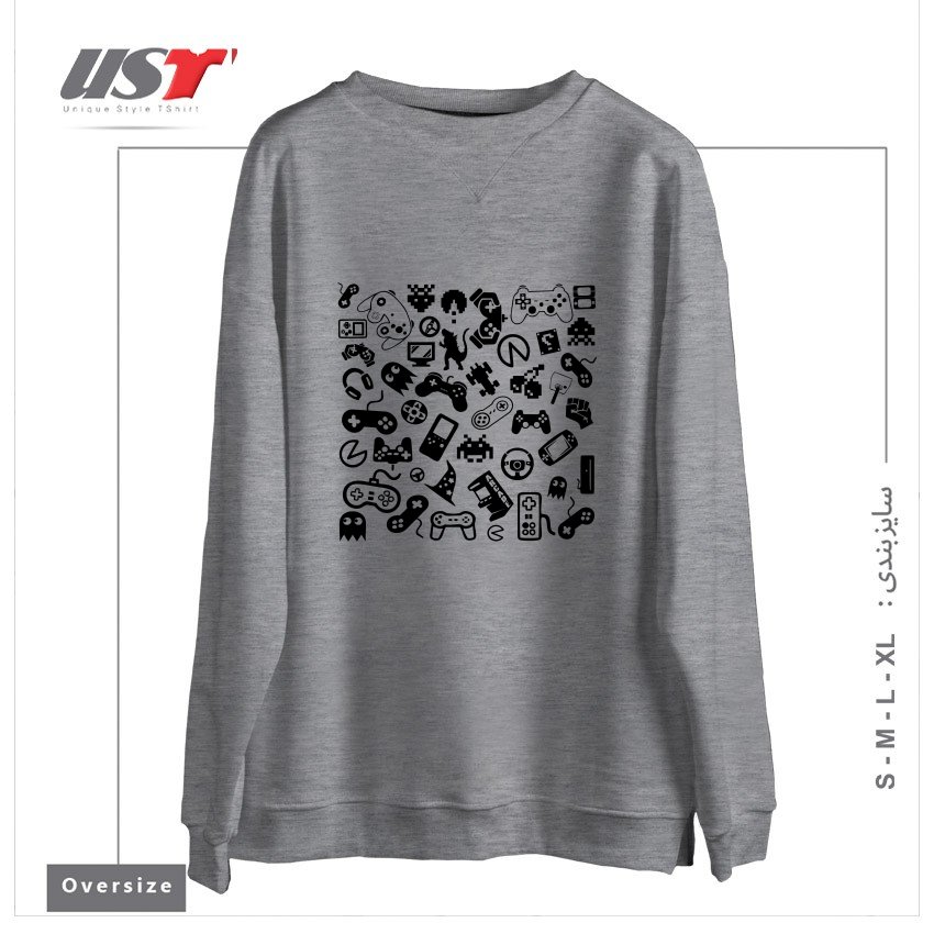 سوییشرت اورسایز طرح Gamer